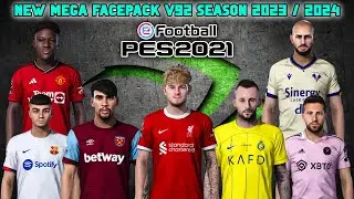 NEW MEGA FACEPACK V92 SEASON 2023 - 2024 || PES 2021 SMOKEPATCH & INFERNO || SIDER & CPK VERSION