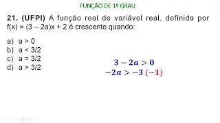 FUNÇÃO DE 1º GRAU