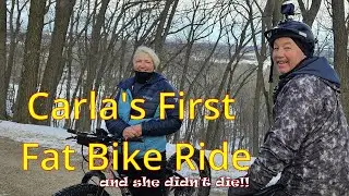 Carla's First Fatbike Ride-Pinehurst Trails in Hallie Wi