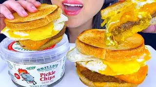 ASMR EATING SOURDOUGH DOUBLE CHEESEBURGER | ASMR Phan