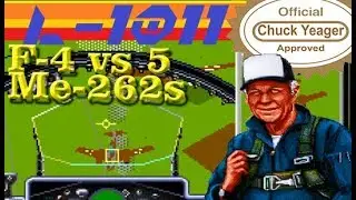 Chuck Yeager's Air Combat - F-4 vs 5 Me-262s