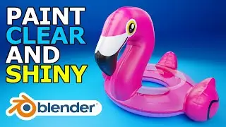 How to Texture Paint Clear, Shiny Transparency in Blender! #Shorts