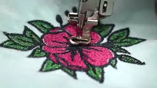 SewArt - Stitching out a Digitized Design with Commentary at the End