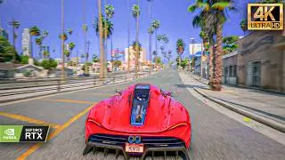 GTA 5 Ultra Realistic Graphics Looks Like GTA 6 - GTA V 4K Gameplay - Ray Tracing + Realistic Rain