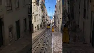 Elevador da Bica Funicular - Place to see in Lisbon - Bairro Alto district