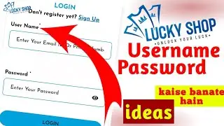 Lucky Shop Draw Password Username__How to create Password Username Lucky Shop Draw Lottery
