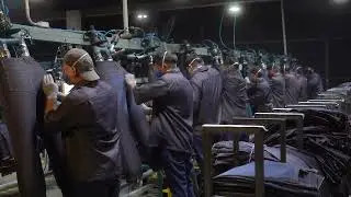 Dry process at BDA Boutique Denim Factory