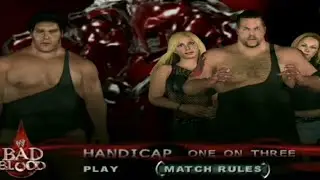 Andre the giant vs big show, stacy keibler & torrie Wilson(1 on 3 handicap match)