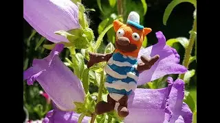 Три кота. Кот коржик из пластилина. Воздушный пластилин