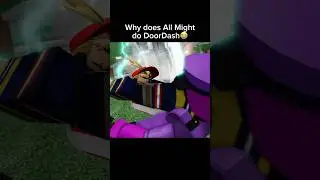 All Might does DoorDash?😭 #heroesbattlegrounds #roblox #purpleguy #foryou #myheroacademia