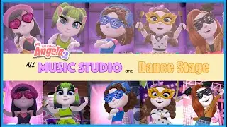 💃🏼🎼 My Talking Angela 2 - ALL DANCE STAGES AND MUSIC INSTRUMENTS Compilation 💃🏼🎼