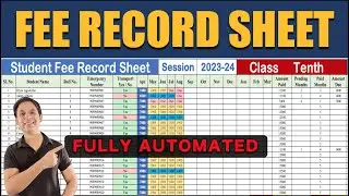 Student FEE RECORD System in Excel / Manage Your Student Fee Record with Excel