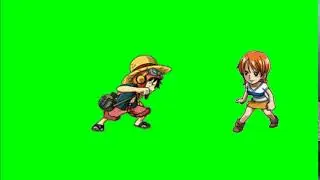 One Piece Green Screen - Luffy Punch Nami | Chroma Key