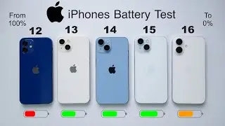 iPhone 16 vs 15 vs 14 vs 13 vs 12 Battery Test 100% To 0% | iOS 18 Battery Test (HINDI)