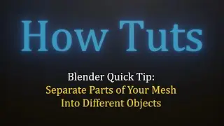 Separate Parts of Your Mesh Into Different Objects - Blender Quick Tip