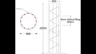 Spiral(or) Helical Stirrups how to calculate the Cutting length / BBS in Tamil