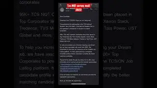 TCS NQT SURVEY MAIL 2023 | TCS Interview Mail | How to Fill Survey mail TCS NQT 