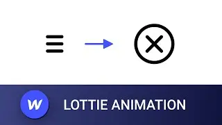 Lottie Animation in Navigation einbinden (Burger Icon) – Webflow Tutorial deutsch