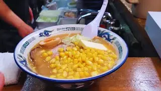 BUTTER RAMEN! Eating at the FAMOUS Ramen NOODLE ALLEY in Sapporo Japan! Foods to Eat Before You Die!