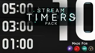 1,3 and 5 Minutes Countdown Overlay Animation for Twitch - ENER