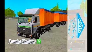 Farming Simulator 2017. мод грузовик МАЗ 6303 + Прицеп.