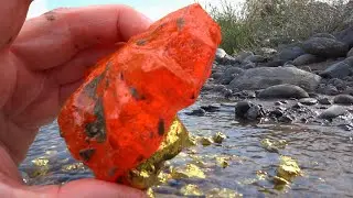 These are real golden treasures! And giant ruby with a surprise!