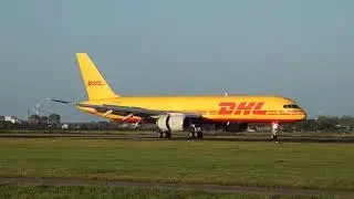 DHL B757 landing at Polderbaan
