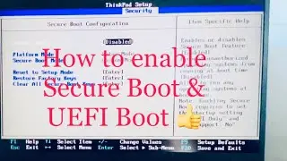 How to enable Secure boot in Bios