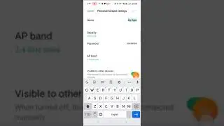 How to change name and password hotspot