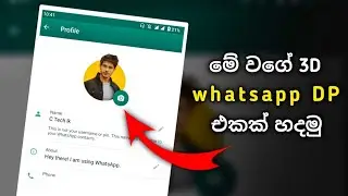 How To Make 3D Whatsapp Profile Picture  | Sinhala