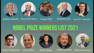 Nobel Prize Winners list 2021