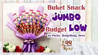 Cara Mudah Membuat Buket Snack Jumbo Size Isi Oreo, Beng-beng dan Pocky #tutorialbuket #buketsnack
