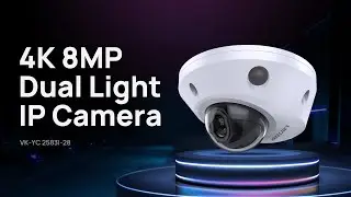 VK-YC2583I-28 Smart Dual Light IP Camera | 8MP Fixed Dome | 4K Full Color Night Vision CCTV