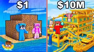 POOR vs RICH SEA HOUSE BATTLE in Minecraft!