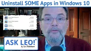 Uninstall SOME Apps in Windows 10