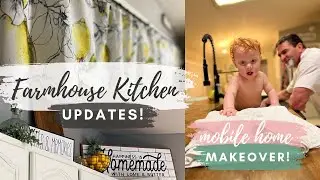 Farmhouse Kitchen Updates!! Mobile home makeover!