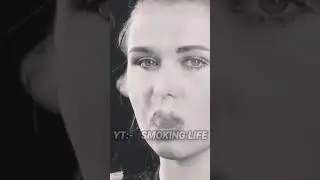 Hot girl smoking cigarette 