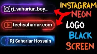How to make neon Instagram logo Animation | Make neon Instagram logo animation | Tech Sahariar