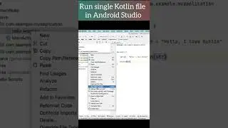 Run kotlin file in Android studio 