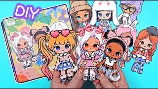 Paper Diy ✨️ Paper Dolls Dress up playbook #종이놀이 #diycrafts #tutorial #quietbook