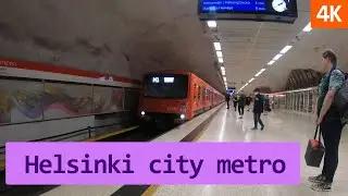 Поездка в хельсинском метро в 4K / Следование до конца маршрута / Маршрут М1