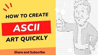 How to create ASCII Art in Easy way | How to turn any Image into Text Art | How to create ASCII Art
