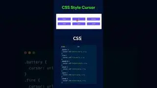 Cursor styles using CSS 