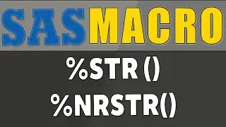 SAS MACRO interview questions 4 | SAS Advanced Training | %STR | %NRSTR