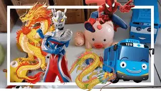 Unboxing Dinosaurus Petualangan | mainan Panda | Mainan Naga | mainan panda baby