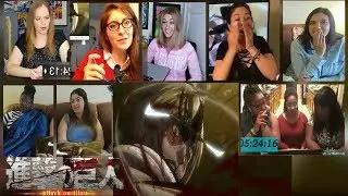 Levi vs Female Titan | Girls Reaction【 SUB ESP, ENG】 進撃の巨人 - 外国人の反応
