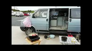 VW T4 Campervan Cooking