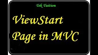 ViewStart Page in MVC