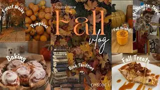 The Ultimate Fall Vlog 🕯️🍂: Baking, Fall Drinks, Forest Walks, Thrifting, Halloween Inspo and more