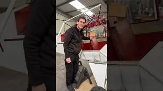 Ed masters the difficult art of getting into his new Super Cub